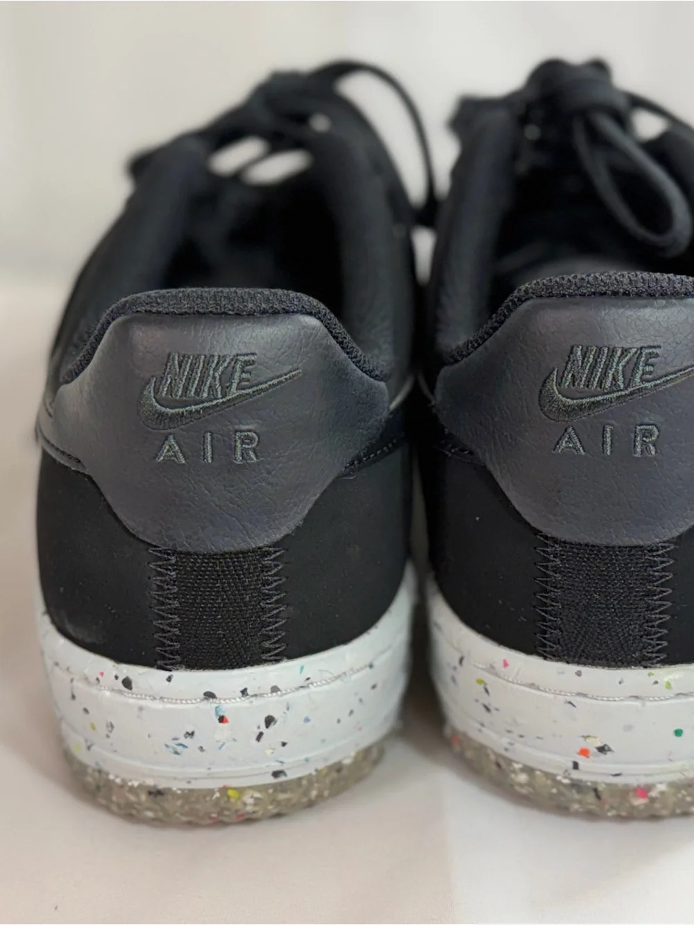 Nike Kids Black Sneakers with Multicolor Speckle Toe